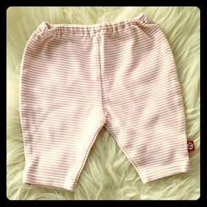 Zutano Pink Striped Pants - NB